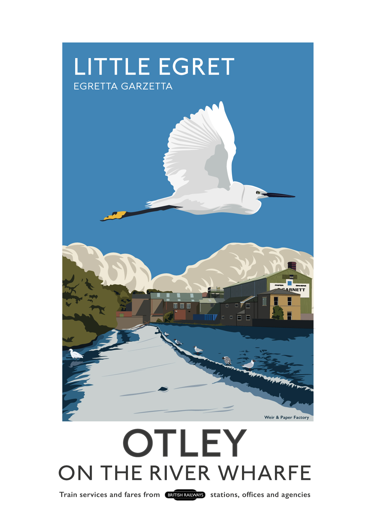 Otley Little Egret Poster